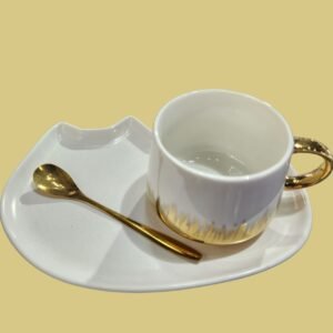 PREMIUM CERAMIC  COFFEE MUG WITH TRAY SET
