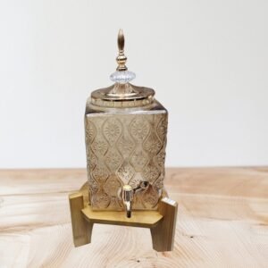 Glass Premium Designer Beverage Dispenser With Tap/ Juice Dispenser 5.5 Ltr Big Size