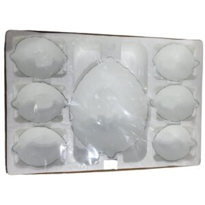 Leafe Pattern Premium Ceramic 7 Pcs Dessert Bati Set/ Dinning ware Set